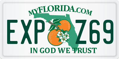 FL license plate EXPZ69