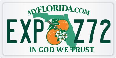 FL license plate EXPZ72