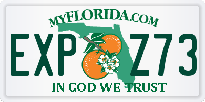 FL license plate EXPZ73