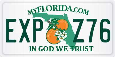 FL license plate EXPZ76
