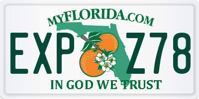 FL license plate EXPZ78