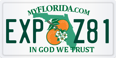 FL license plate EXPZ81