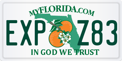 FL license plate EXPZ83