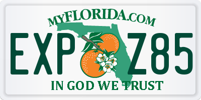 FL license plate EXPZ85