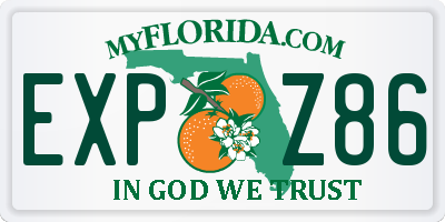 FL license plate EXPZ86