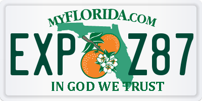 FL license plate EXPZ87