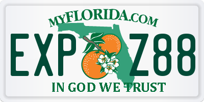 FL license plate EXPZ88