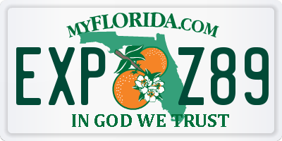 FL license plate EXPZ89
