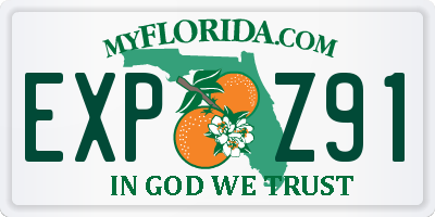 FL license plate EXPZ91