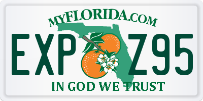 FL license plate EXPZ95