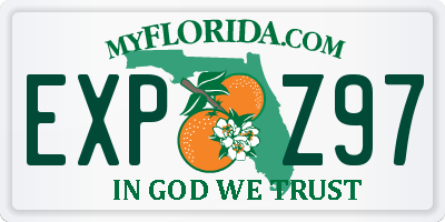 FL license plate EXPZ97