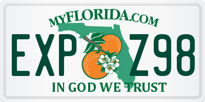 FL license plate EXPZ98