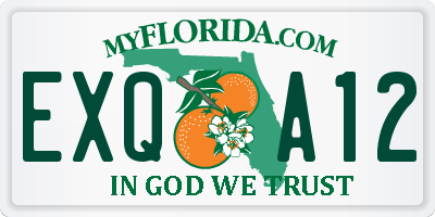 FL license plate EXQA12