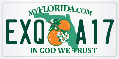 FL license plate EXQA17