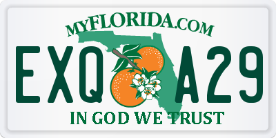 FL license plate EXQA29