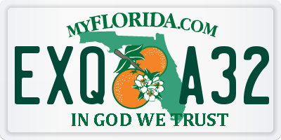 FL license plate EXQA32