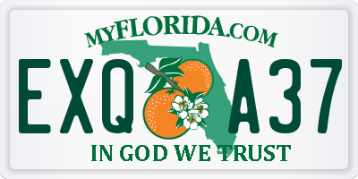 FL license plate EXQA37
