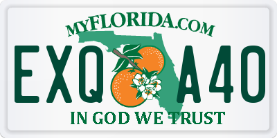 FL license plate EXQA40