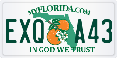 FL license plate EXQA43