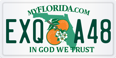 FL license plate EXQA48