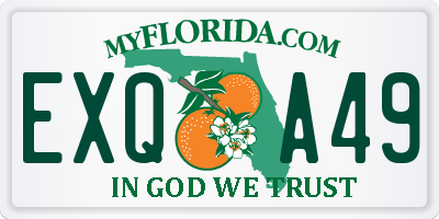 FL license plate EXQA49