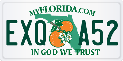 FL license plate EXQA52