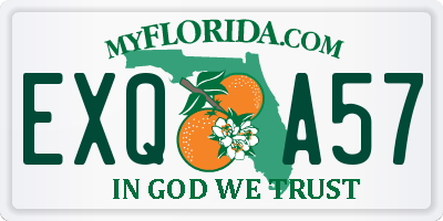 FL license plate EXQA57