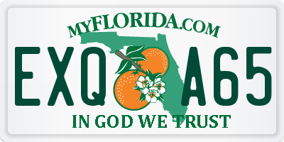 FL license plate EXQA65