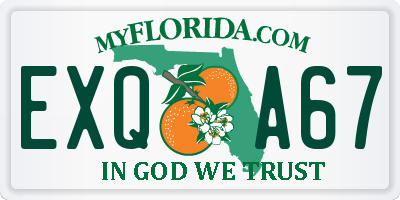 FL license plate EXQA67
