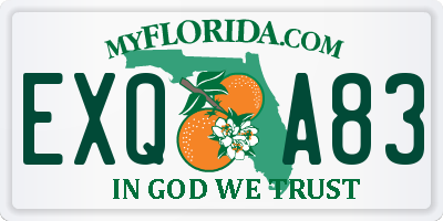 FL license plate EXQA83