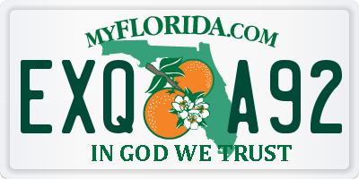 FL license plate EXQA92