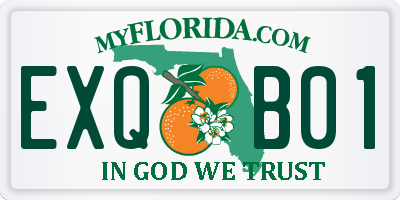 FL license plate EXQB01