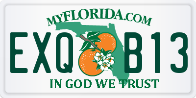 FL license plate EXQB13
