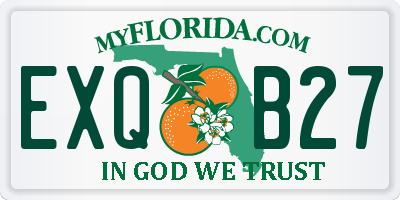 FL license plate EXQB27