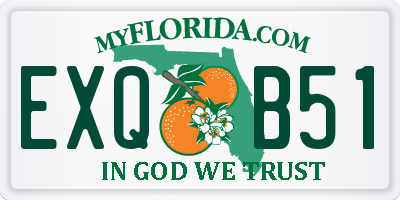 FL license plate EXQB51