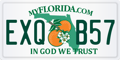 FL license plate EXQB57