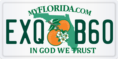 FL license plate EXQB60