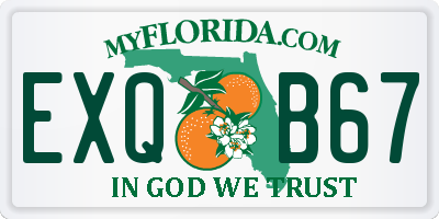 FL license plate EXQB67