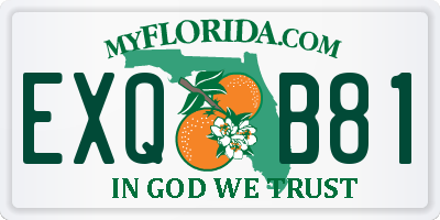 FL license plate EXQB81