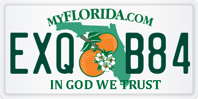 FL license plate EXQB84