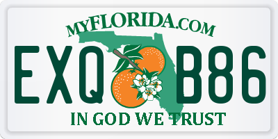 FL license plate EXQB86