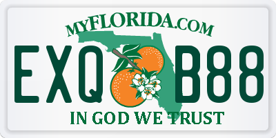 FL license plate EXQB88
