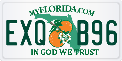 FL license plate EXQB96