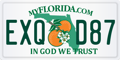 FL license plate EXQD87