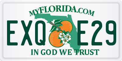 FL license plate EXQE29