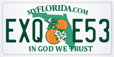FL license plate EXQE53