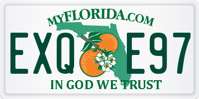 FL license plate EXQE97