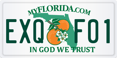 FL license plate EXQF01