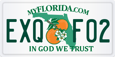 FL license plate EXQF02