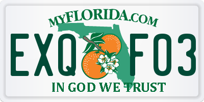FL license plate EXQF03